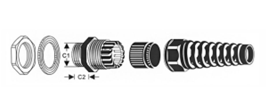 Spiral Nylon Cable Gland