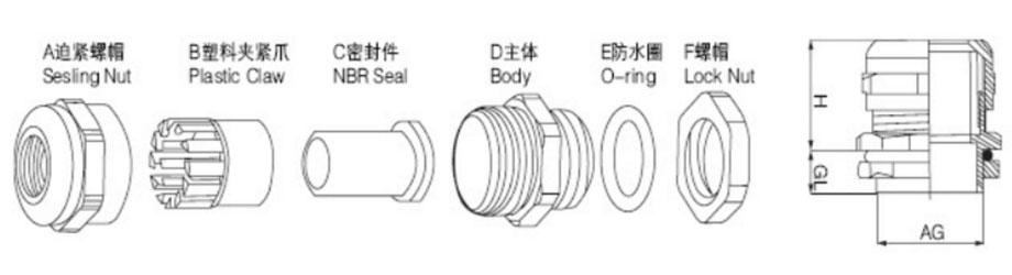 Metric Thread Brass Cable Gland