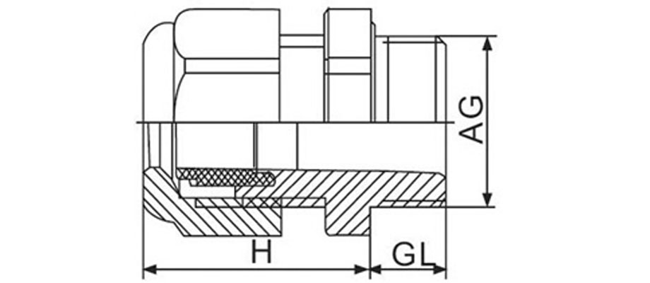 PG/G/NPT Thread Brass Cable Gland