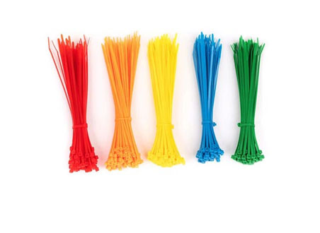 500pc Zip Cable Tie set of Various Sizes Plastic Nylon Colours TE370 