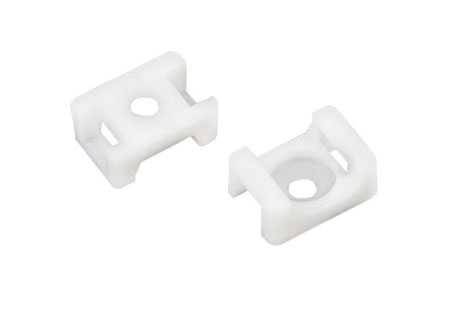 Cable Tie Mounts 100pcs 4 6mm Wire Buddle Saddle Type Plastic Holder White Black 10 Width